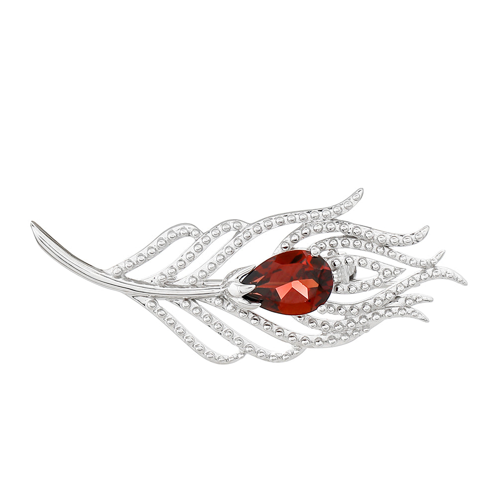 Broche de Plata con Granate 1 