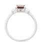 Anillo de Plata con Granate y Topacio Blanco