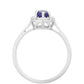 Anillo de Plata con Zafiro de Tailandia y Topacio Blanco