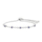 Pulsera de Plata con Zafiro de Tailandia y Topacio Blanco