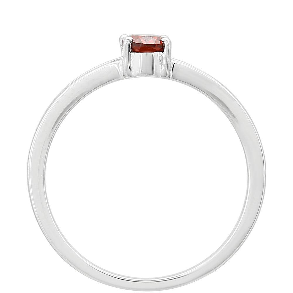 Anillo de Plata con Granate 4 