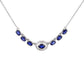 Collar de Plata con Zafiro de Tailandia y Topacio Blanco