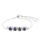 Pulsera de Plata con Zafiro de Tailandia y Topacio Blanco
