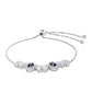 Pulsera de Plata con Zafiro de Tailandia y Topacio Blanco