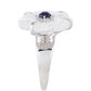 Anillo de Plata con Zafiro de Tailandia y Cuarzo de Cristal