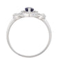 Anillo de Plata con Zafiro de Tailandia y Topacio Blanco