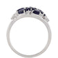 Anillo de Plata con Zafiro de Tailandia y Topacio Blanco