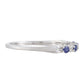 Anillo de Plata con Zafiro de Tailandia y Topacio Blanco