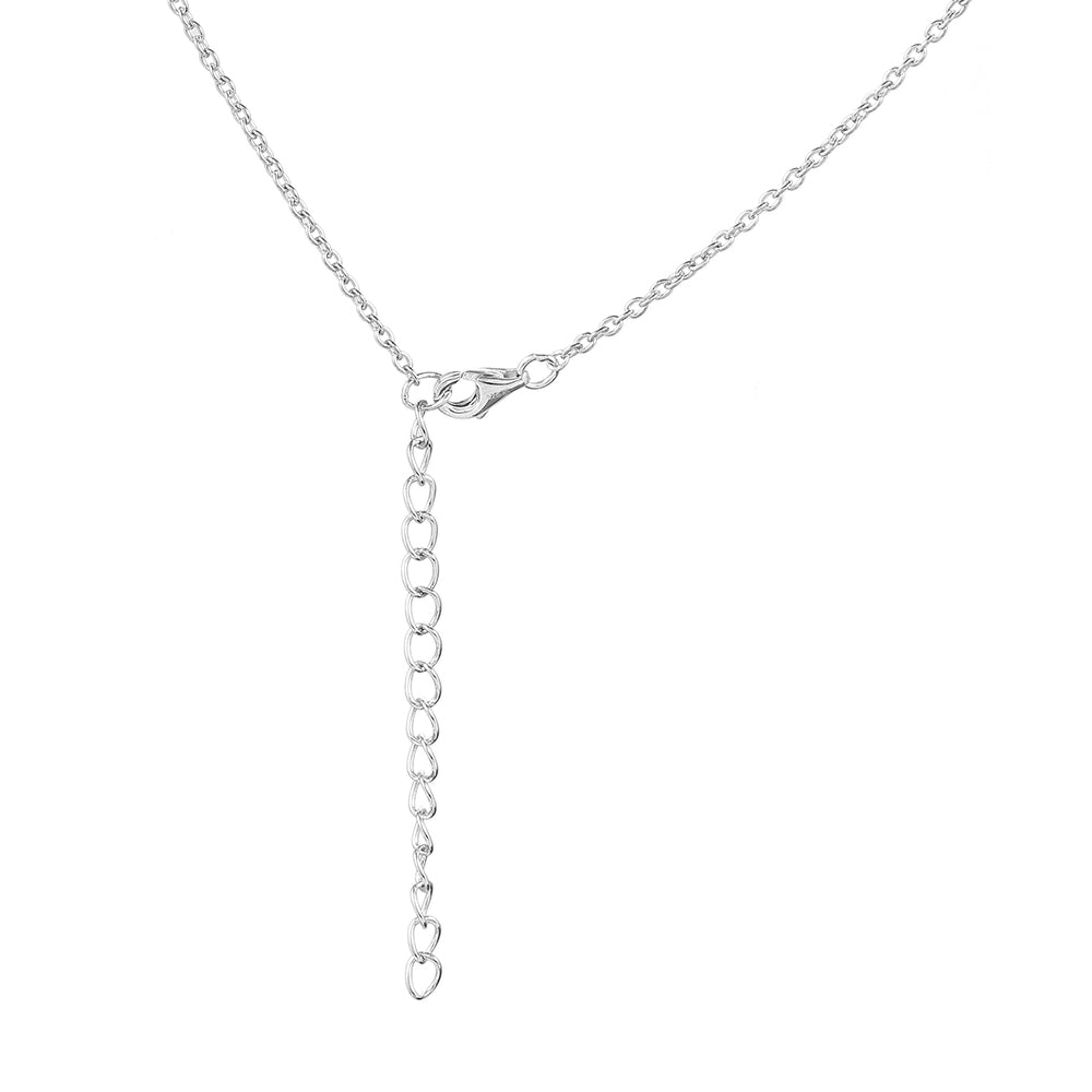 Collar de Plata con Zafiro de Tailandia y Topacio Blanco 2 