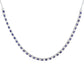 Collar de Plata con Zafiro de Tailandia y Topacio Blanco