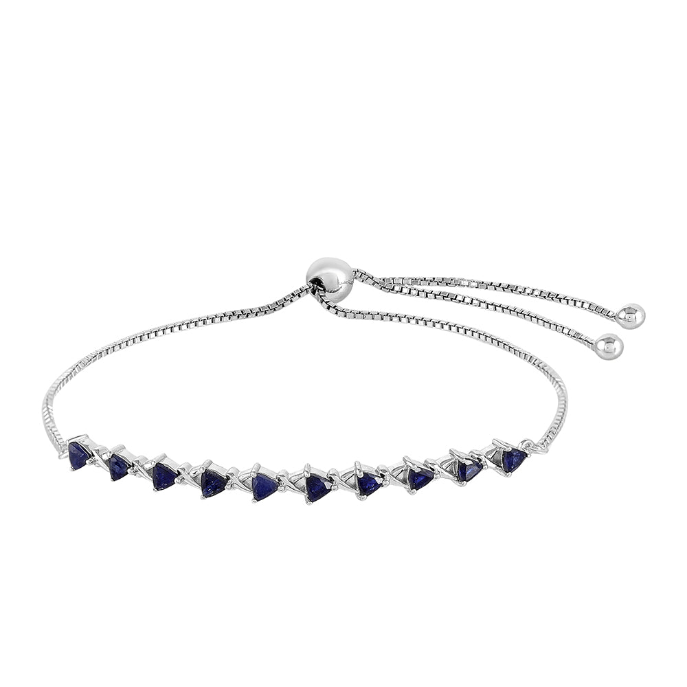Pulsera de Plata con Zafiro de Tailandia 1 