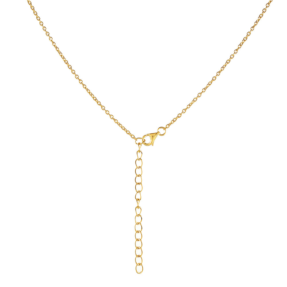 Collar de Plata Bañada en Oro con Perla Barroca Cultivada de Agua Dulce y Topacio Blanco 2 