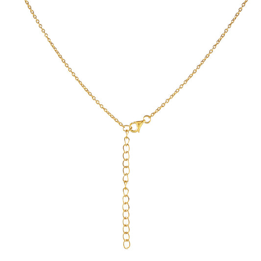 Collar de Plata Bañada en Oro con Perla Barroca Cultivada de Agua Dulce y Topacio Blanco