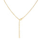Collar de Plata Bañada en Oro con Perla Barroca Cultivada de Agua Dulce y Topacio Blanco