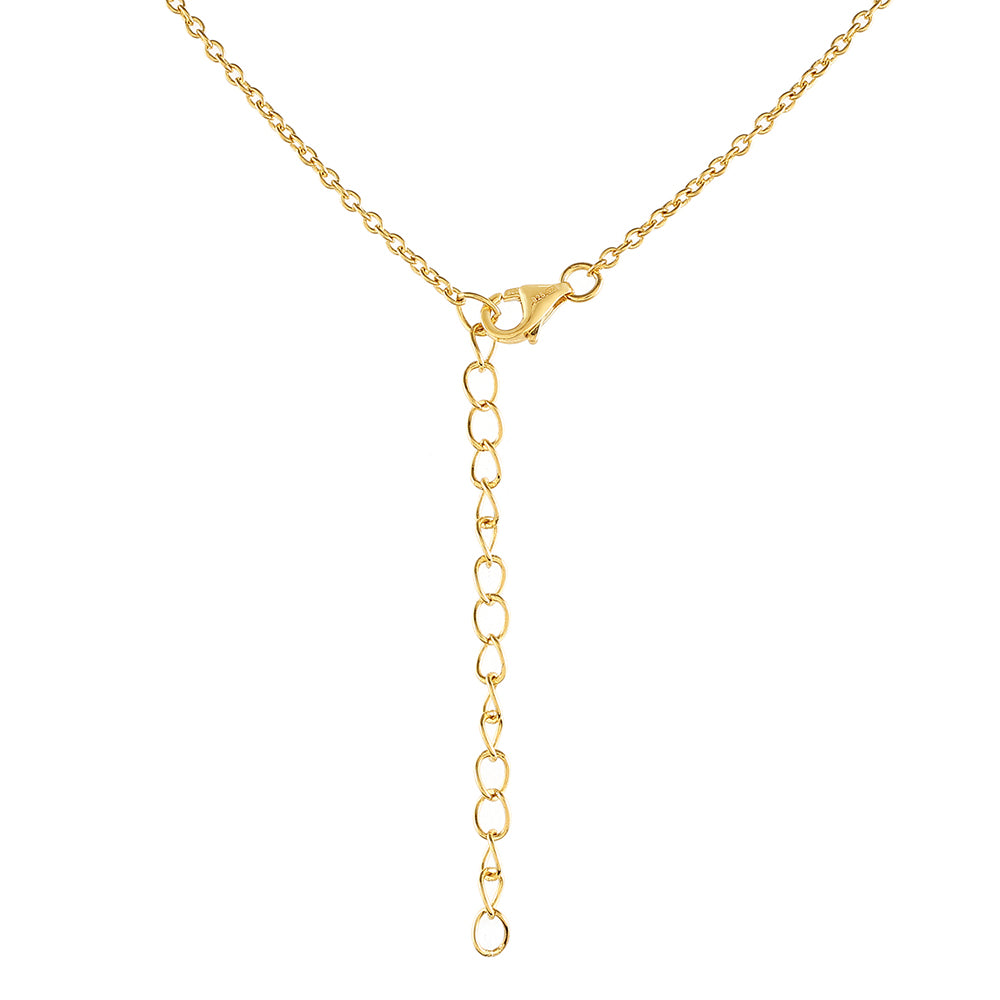 Collar de Plata Bañada en Oro con Perla Barroca Cultivada de Agua Dulce y Topacio Blanco 2 