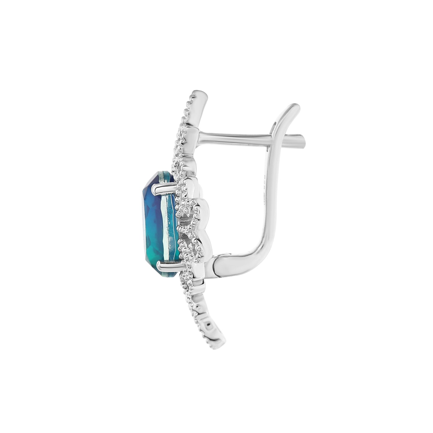 Pendientes de Plata con Cuarzo Pavo Real