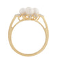Anillo de Plata Bañada en Oro con Perla Barroca Cultivada de Agua Dulce y Topacio Blanco