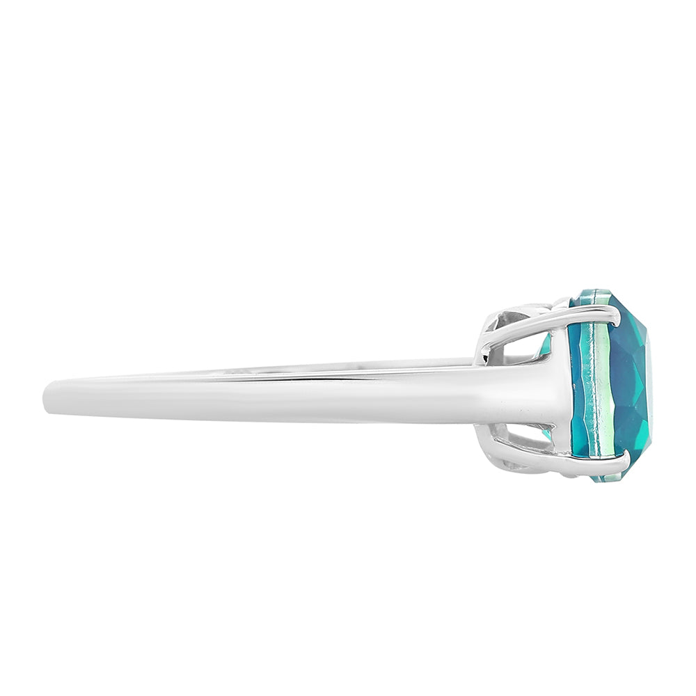 Anillo de Plata con Cuarzo Pavo Real 2 