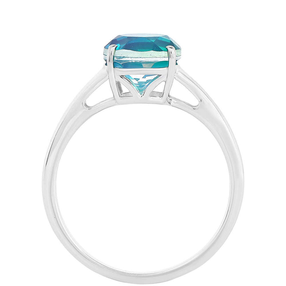 Anillo de Plata con Cuarzo Pavo Real