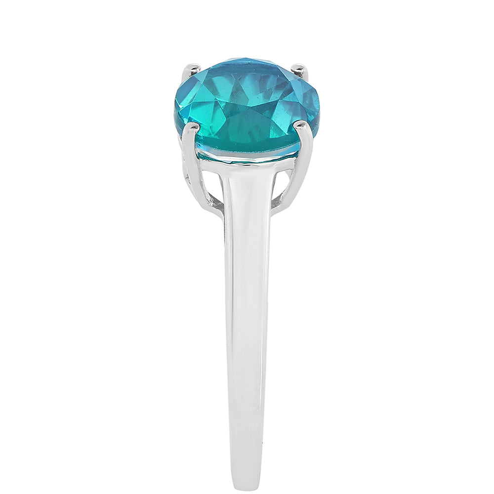 Anillo de Plata con Cuarzo Pavo Real 4 