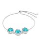 Pulsera de Plata con Cuarzo Pavo Real y Topacio Blanco