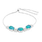 Pulsera de Plata con Cuarzo Pavo Real y Topacio Blanco