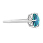 Anillo de Plata con Cuarzo Pavo Real y Topacio Blanco