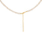Conjunto de Plata Bañada en Oro con Perla Barroca Cultivada de Agua Dulce ( Collar +Pendientes )