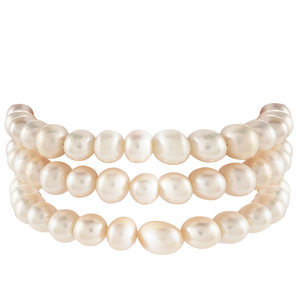 Pulsera de Plata Bañada en Oro con Perla Barroca Cultivada de Agua Dulce 2 