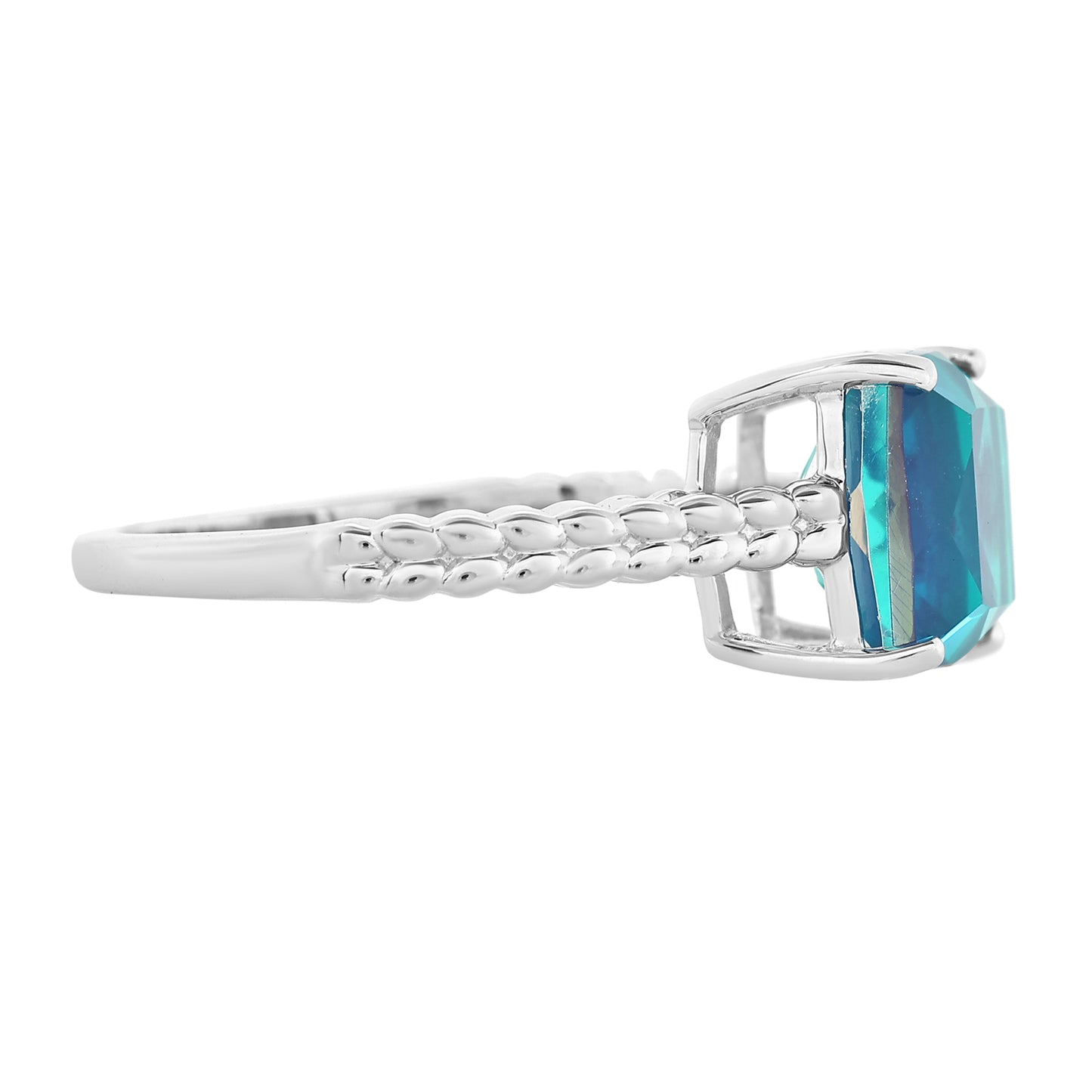 Anillo de Plata con Cuarzo Pavo Real