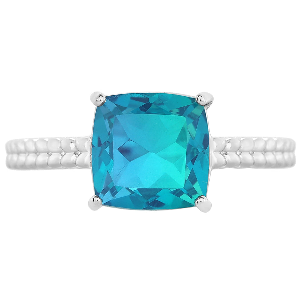 Anillo de Plata con Cuarzo Pavo Real 1 