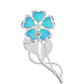 Broche de Plata con Cuarzo Pavo Real