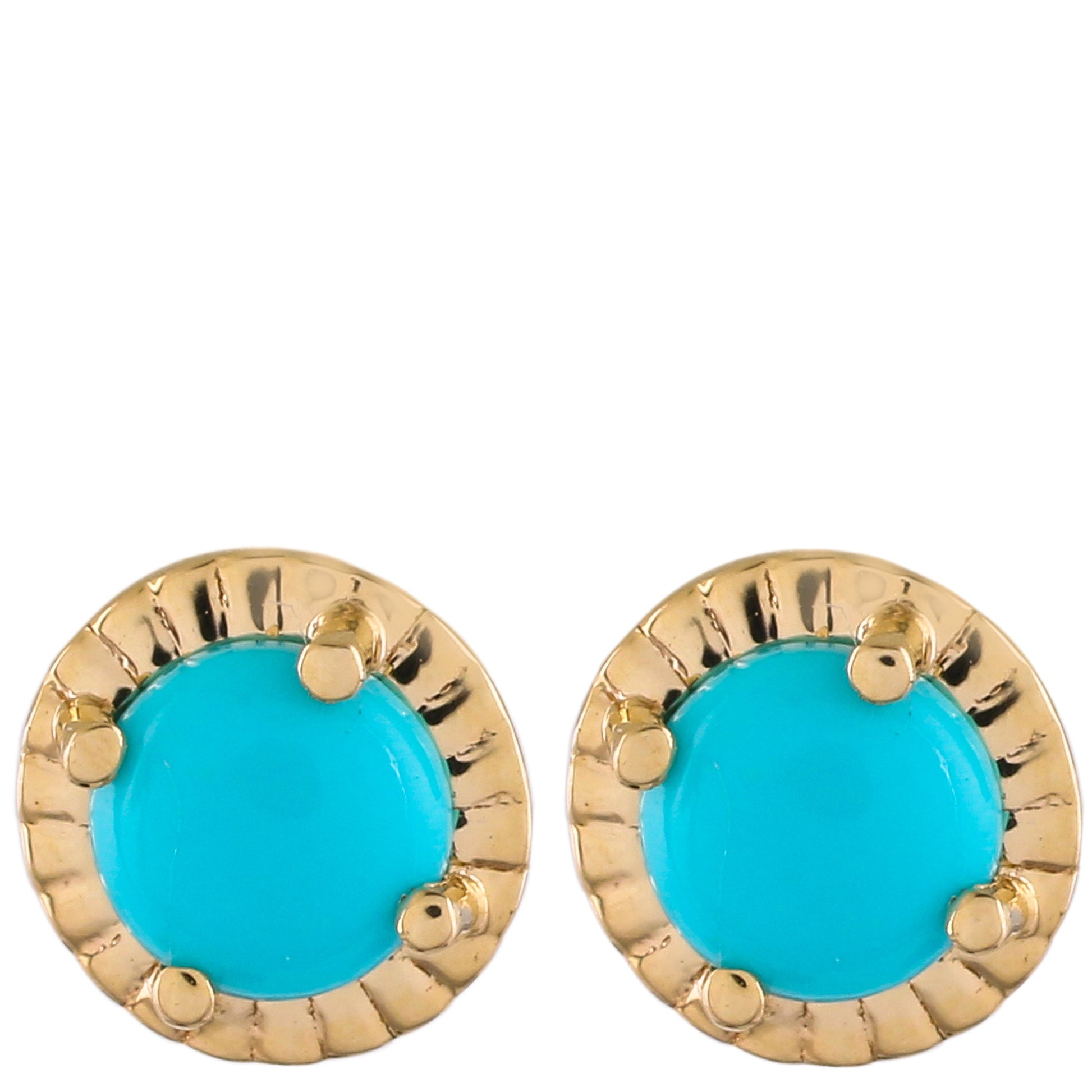 Pendientes de Oro con Turquesa Bella Durmiente 1 