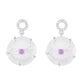 Pendientes de Plata con Cuarzo óptico y Amatista Rosa