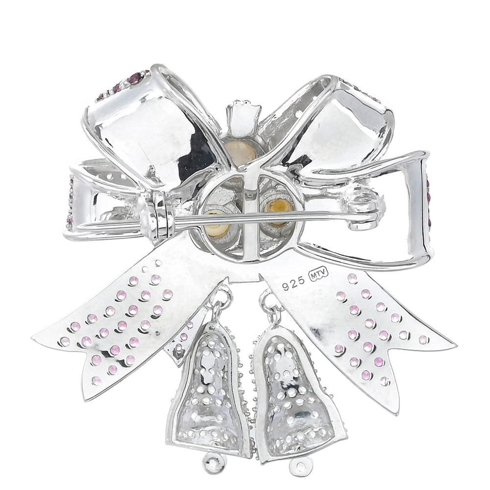 Broche de Plata con Granate Rodolita 3 