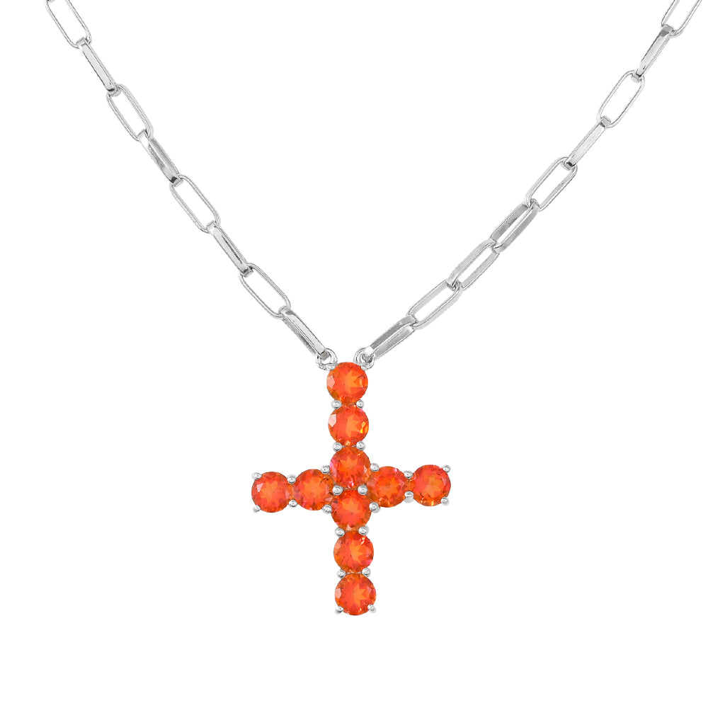 Collar de Plata con Cuarzo Padparadscha 1 