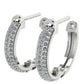 Pendientes de Oro Blanco 14K con Diamante blanco