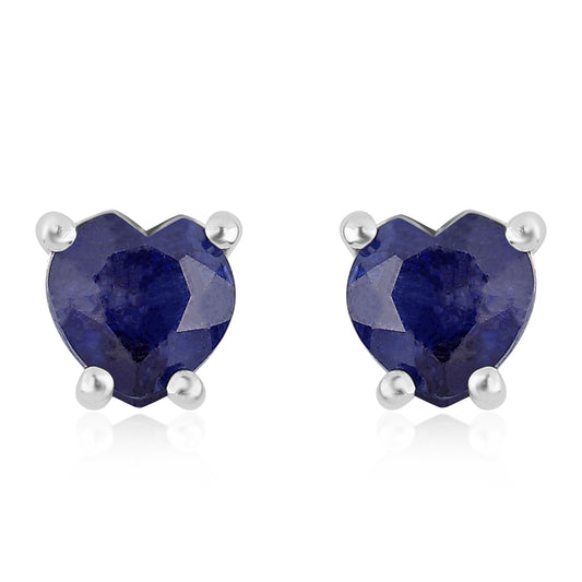Pendientes de Plata con Zafiro Azul