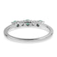 Anillo de Plata con Esmeralda de Brasil y Topacio Blanco