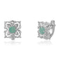 Pendientes de Plata con Esmeralda de Brasil y Topacio Blanco