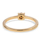 Anillo de Plata Bañada en Oro con Diamante Azul