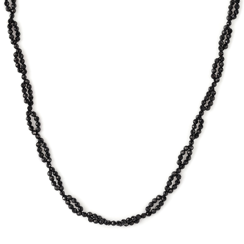 Collar de Plata Bañada en Oro con Espinela Negra 1 