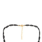 Collar de Plata Bañada en Oro con Espinela Negra
