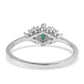 Anillo de Plata con Esmeralda de Brasil y Topacio Blanco