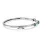 Pulsera de Plata con Esmeralda de Brasil y Topacio Blanco
