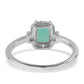 Anillo de Plata con Esmeralda de Brasil y Topacio Blanco
