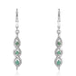 Pendientes de Plata con Esmeralda de Brasil y Topacio Blanco