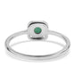 Conjunto de Plata con Esmeralda de Brasil y Topacio Blanco ( Pendientes +Anillo +Colgante )