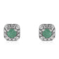 Conjunto de Plata con Esmeralda de Brasil y Topacio Blanco ( Pendientes +Anillo +Colgante )