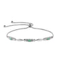 Pulsera de Plata con Esmeralda de Brasil y Topacio Blanco